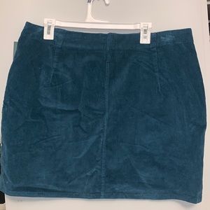 Deep teal mini skirt